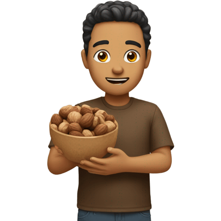 Me holding nuts emoji