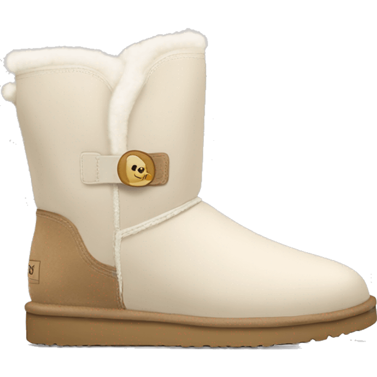 white and beige ugg boots emoji