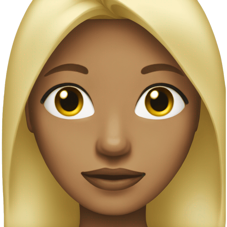 Woman with blond hair green eyes  emoji