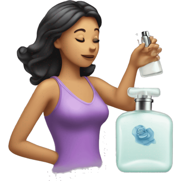 person spraying perfume emoji