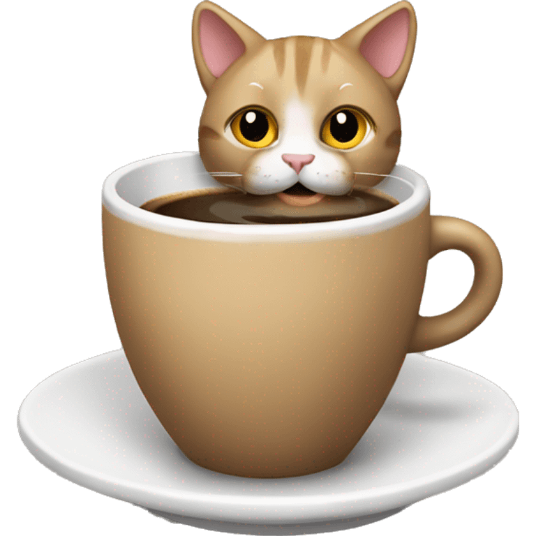 Cat drinking coffee  emoji