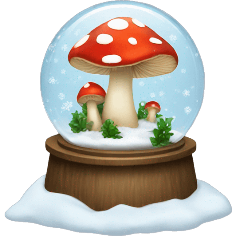 mushroom snow globe emoji