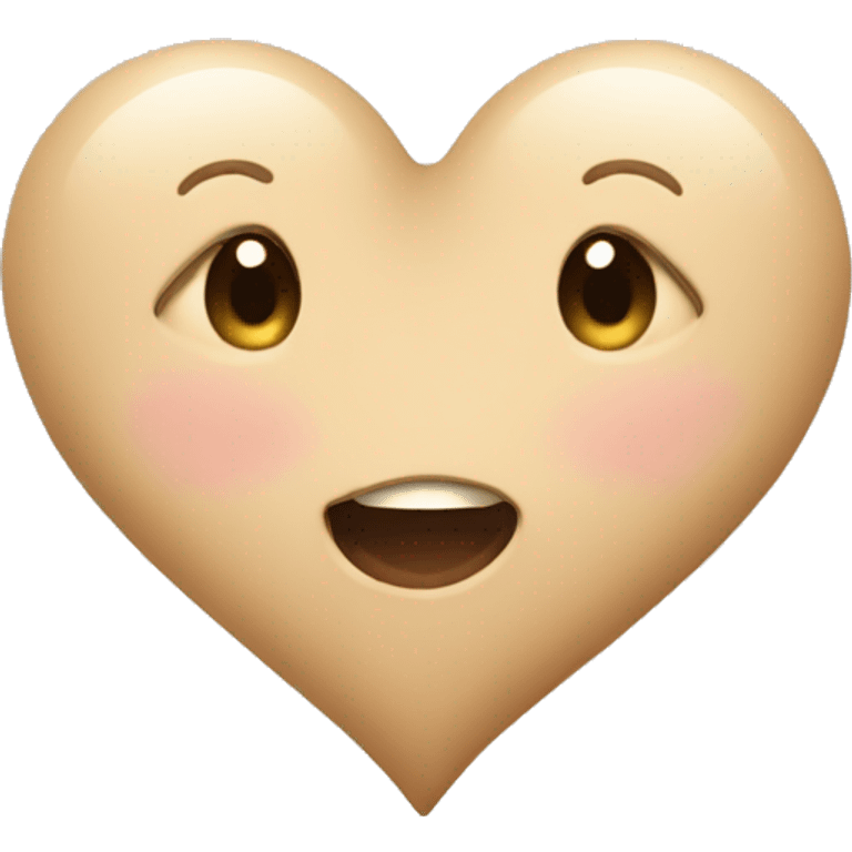 cute beige heart emoji