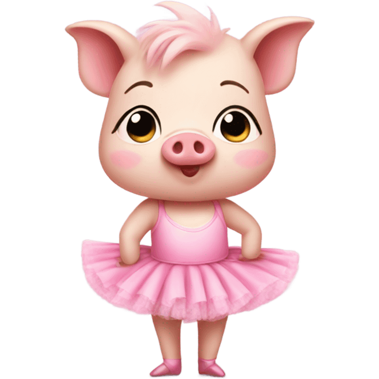 sweet pig wearing ballet skirt  emoji