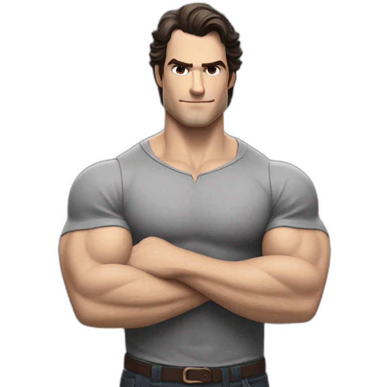 Henry Cavil whole body flexing ad emoji