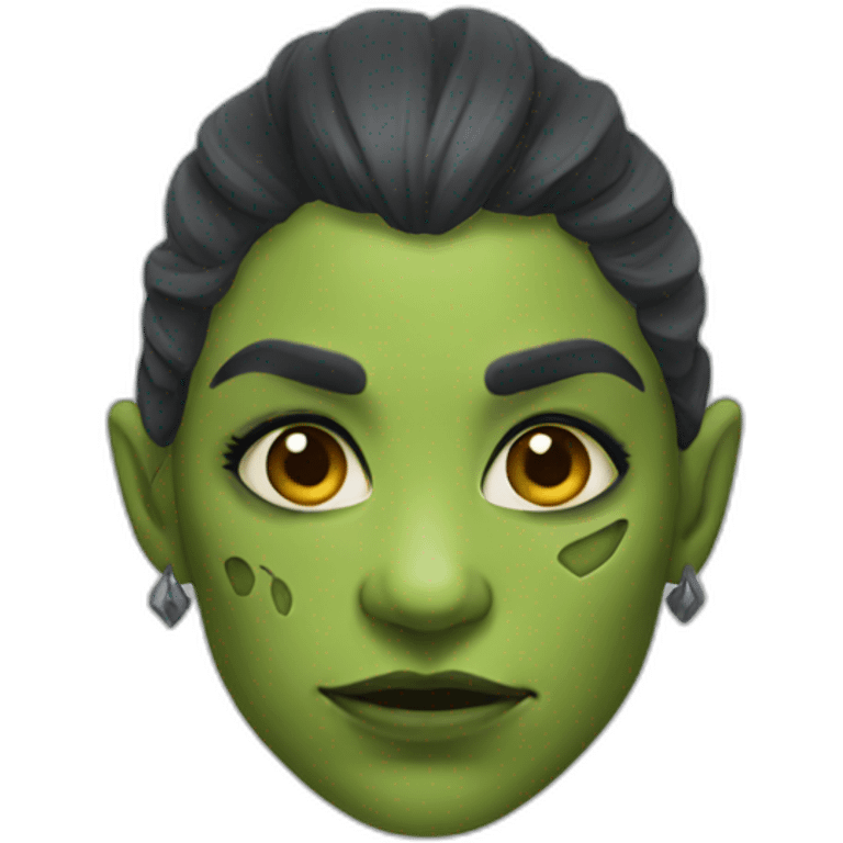 female orc face emoji