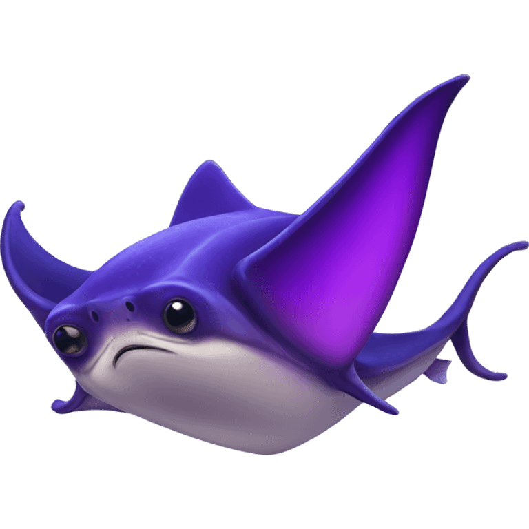 purple Manta ray emoji