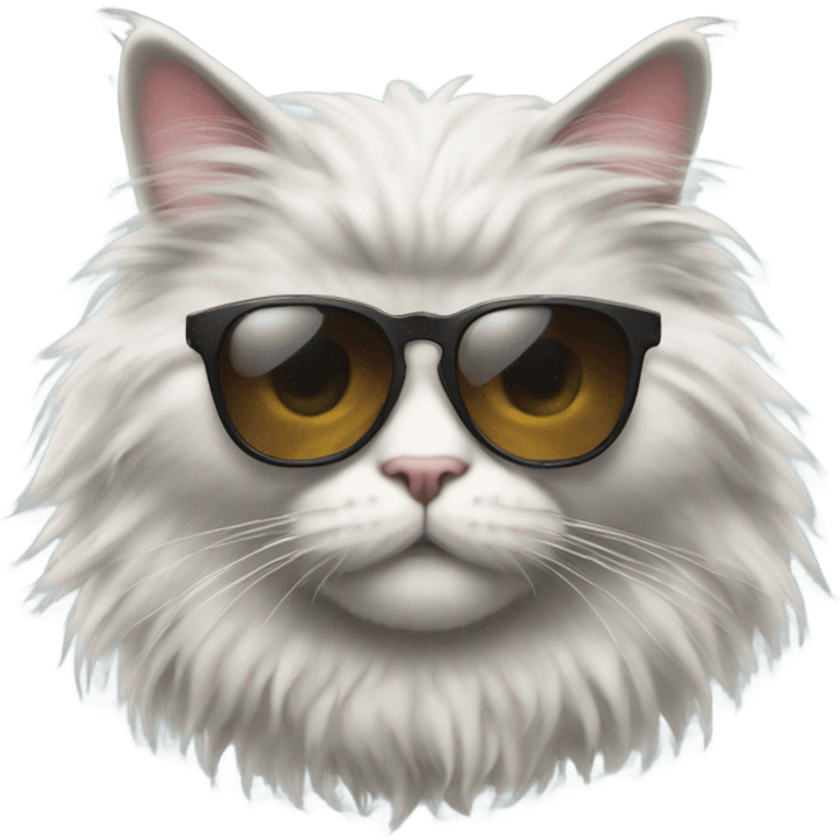 fluffy Cat with sunglasses emoji