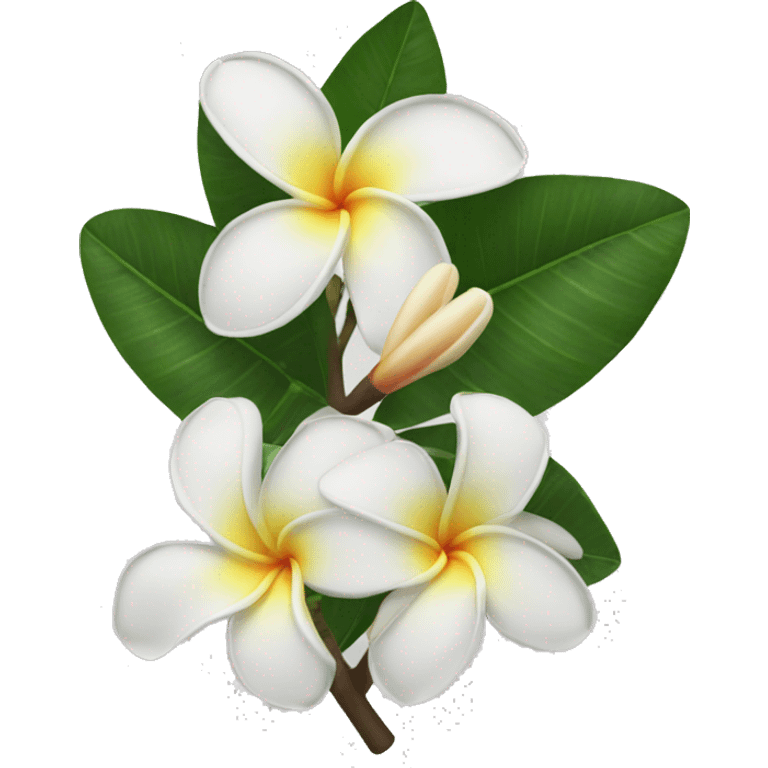 White plumeria emoji