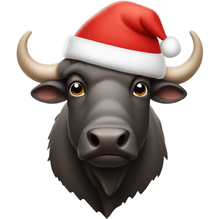 Buffalo in Santa hat  emoji