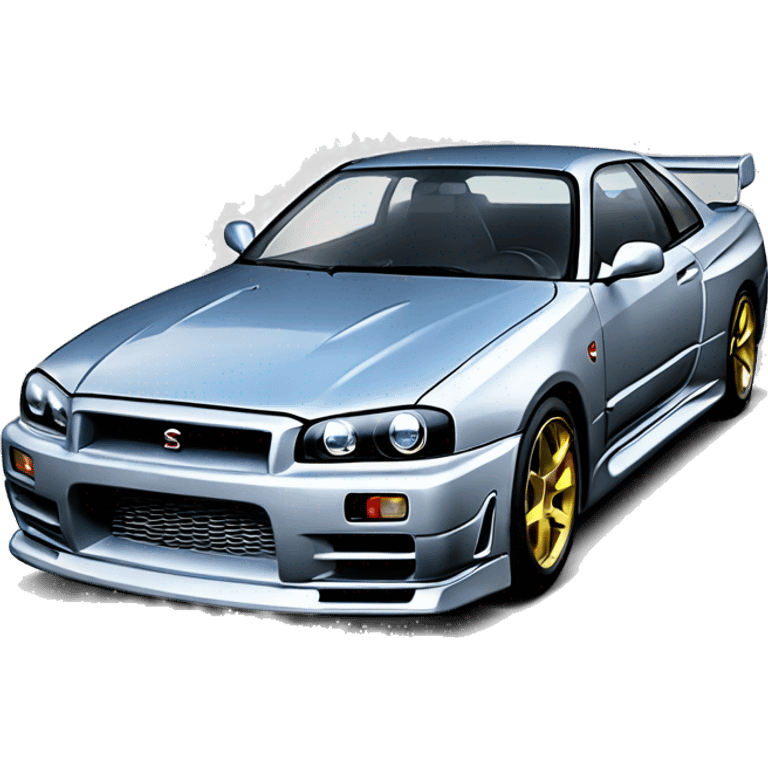 nissan r34 di lato  emoji