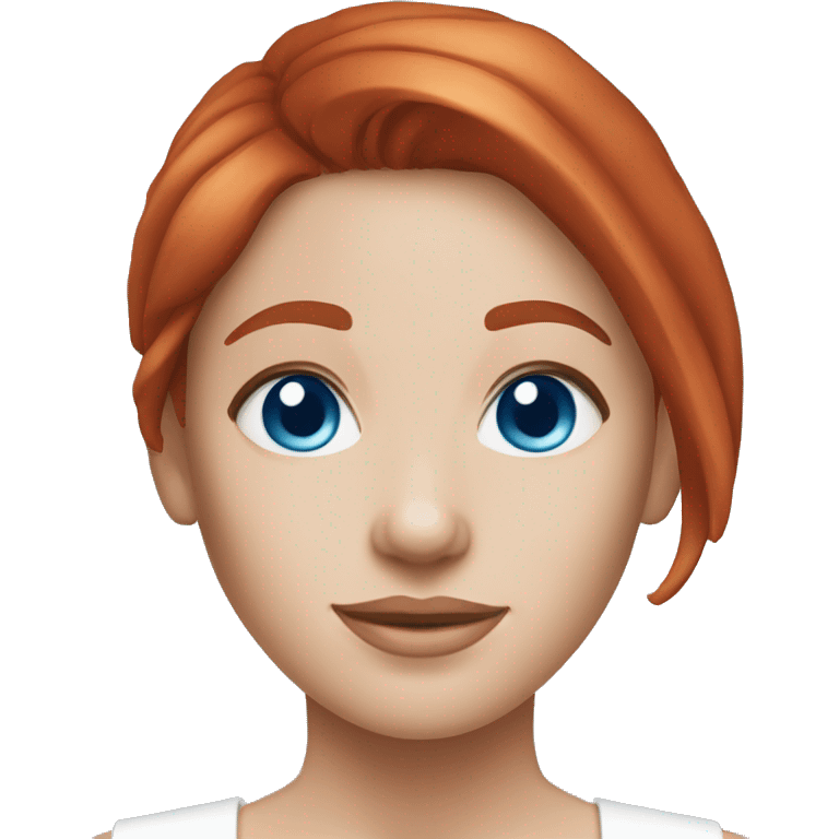 Red-hair-girl blue-eyes spa skincare emoji