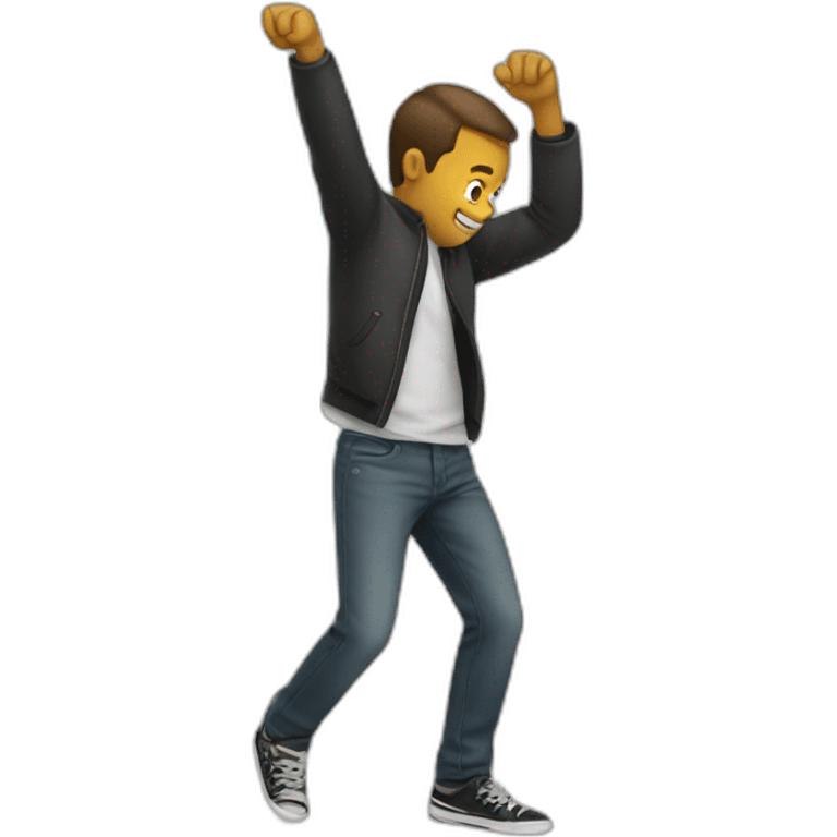 Man who is dabing emoji