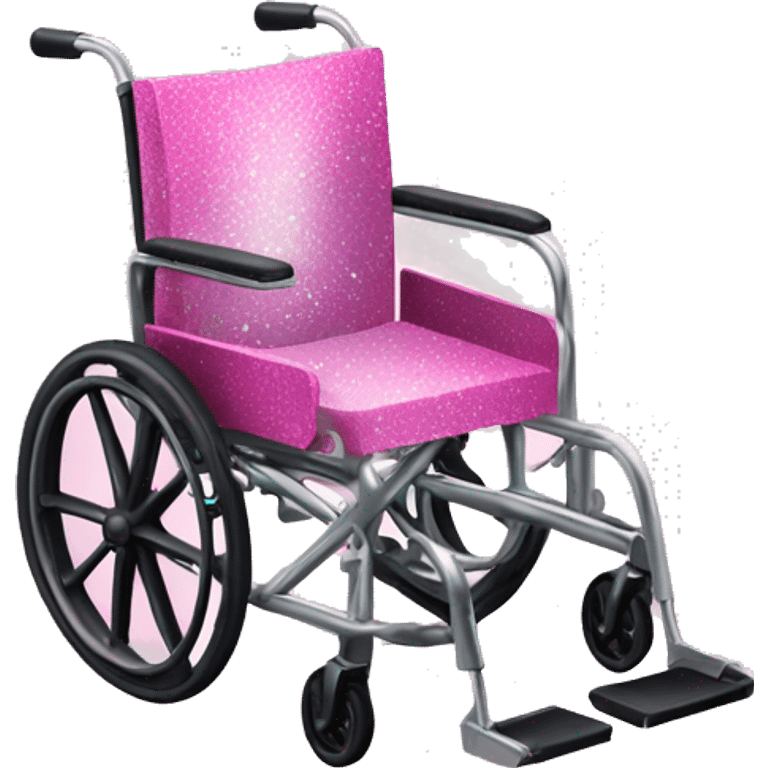 Pink ombre wheelchair with glitter  emoji