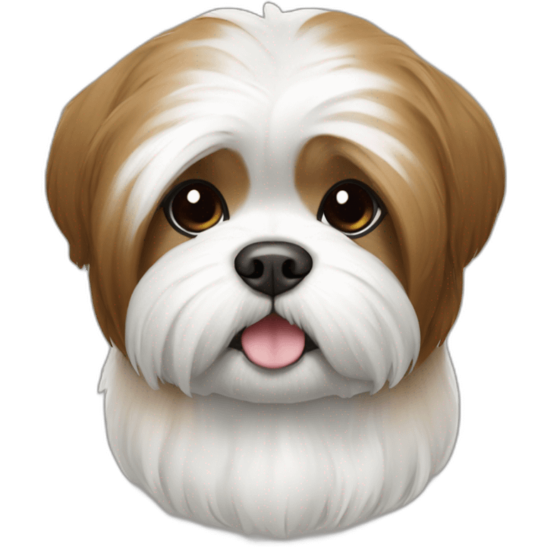 Lhassa apso marron et blanc  emoji