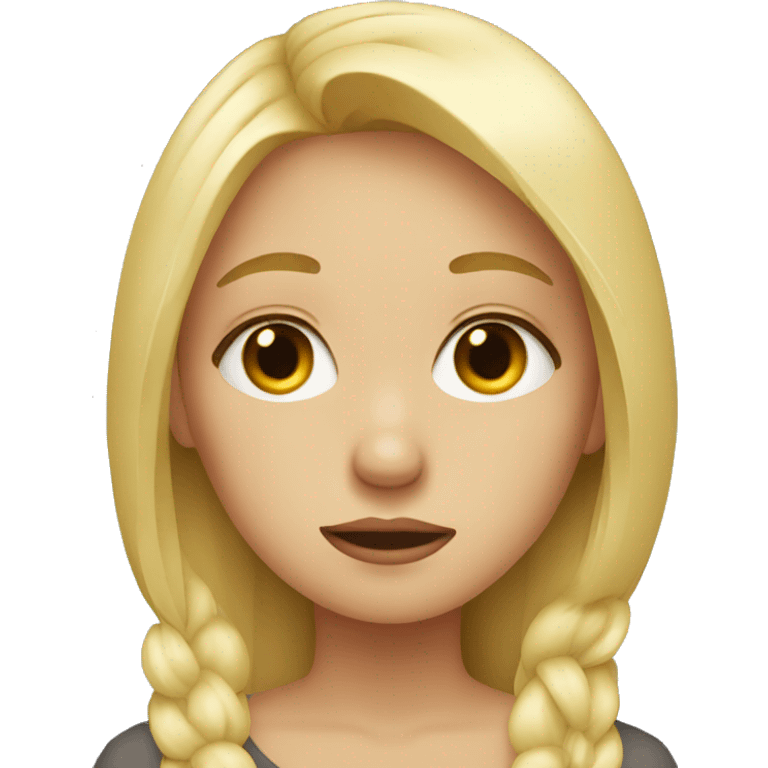 blonde girl with tears emoji