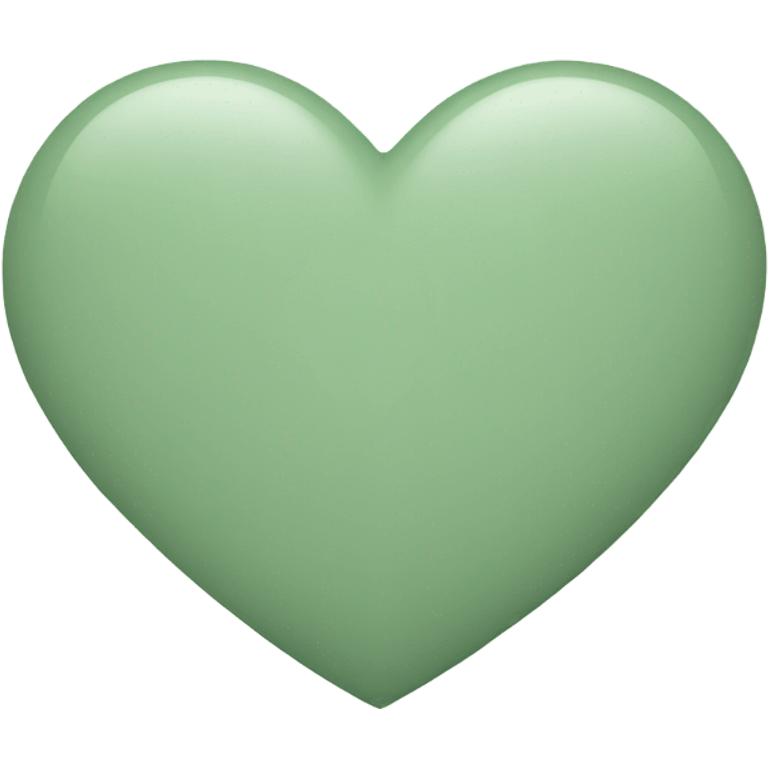 Sage green heart  emoji