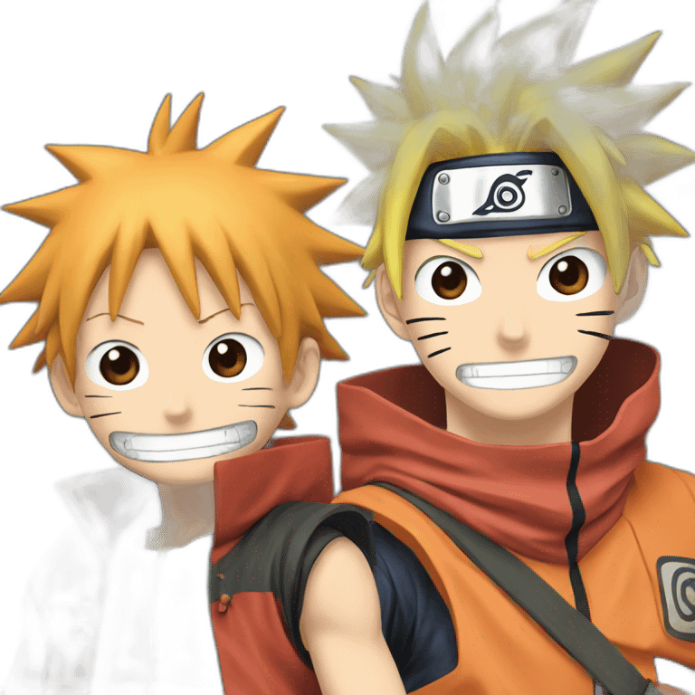 Luffy and Naruto  emoji