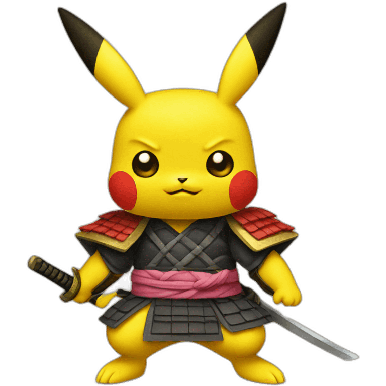 Pikachu samurai emoji