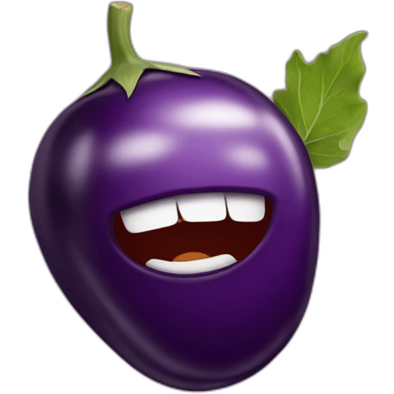 Aubergines dans pêche  emoji