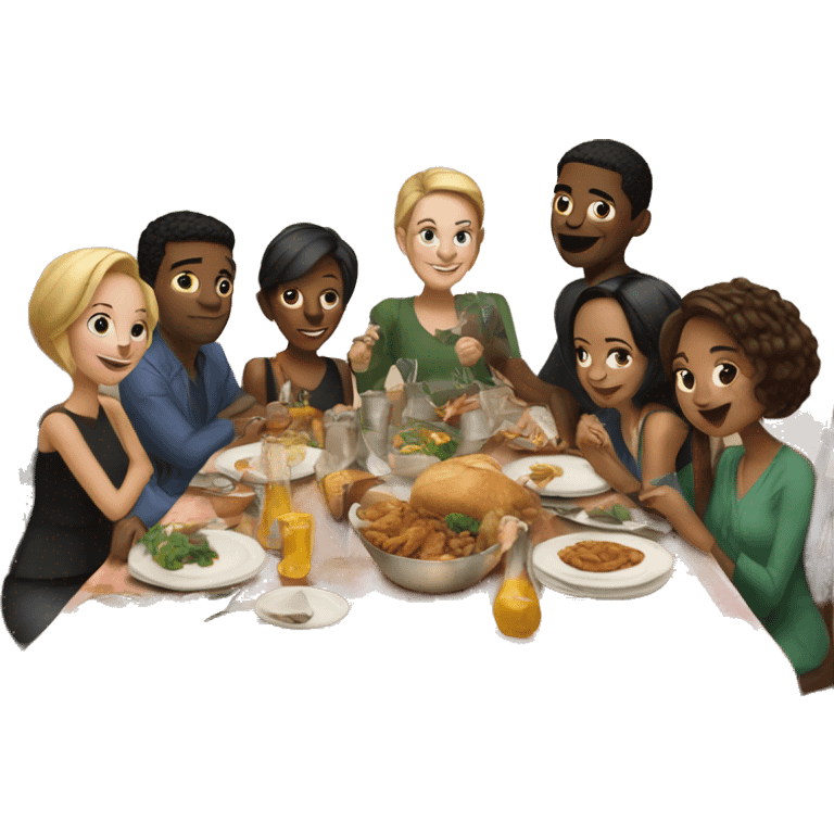 Dinner with friends emoji