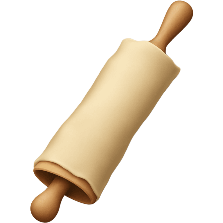 Dough being rolled by a rolling pin emoji