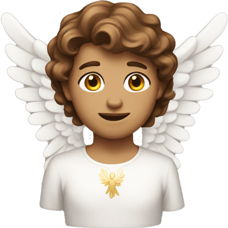 angel with brown hair emoji