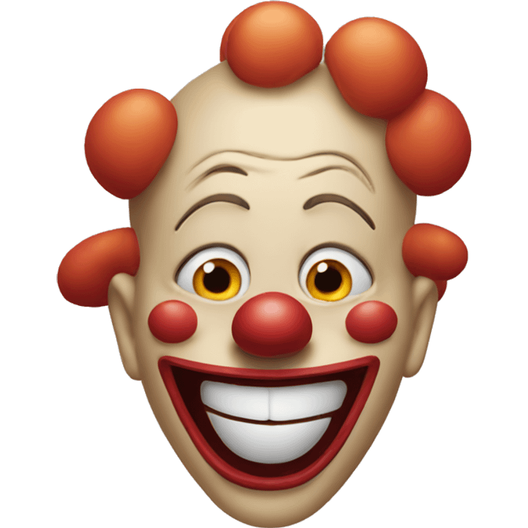 Clown face upside down  emoji