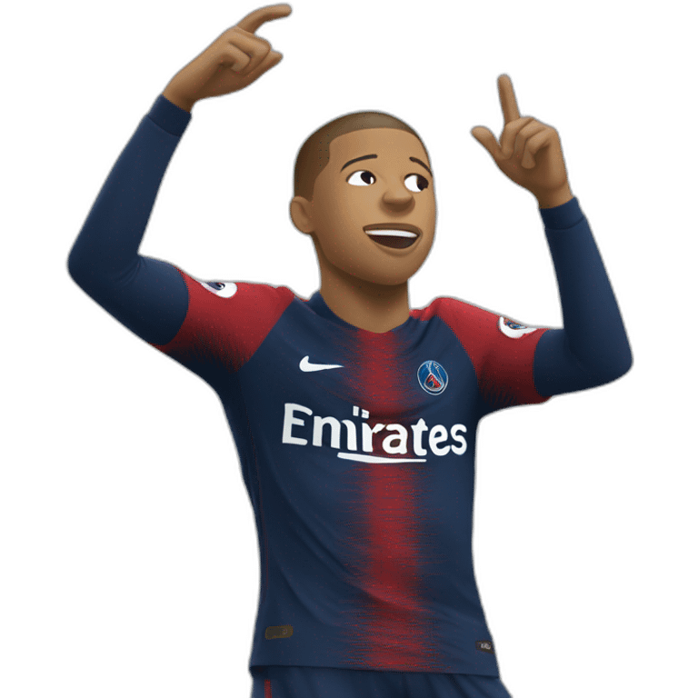 mbappe doing dab emoji