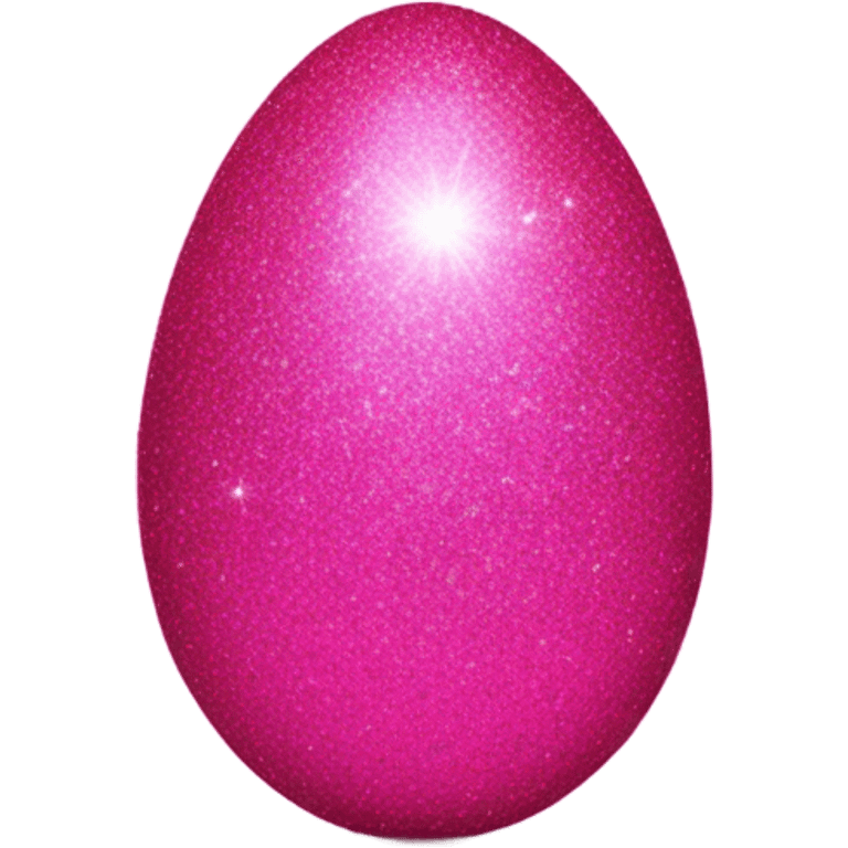 Hot pink egg with glitter  emoji