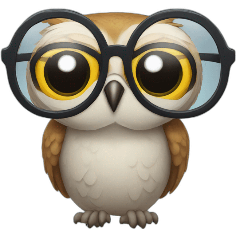 owl with glasses emoji