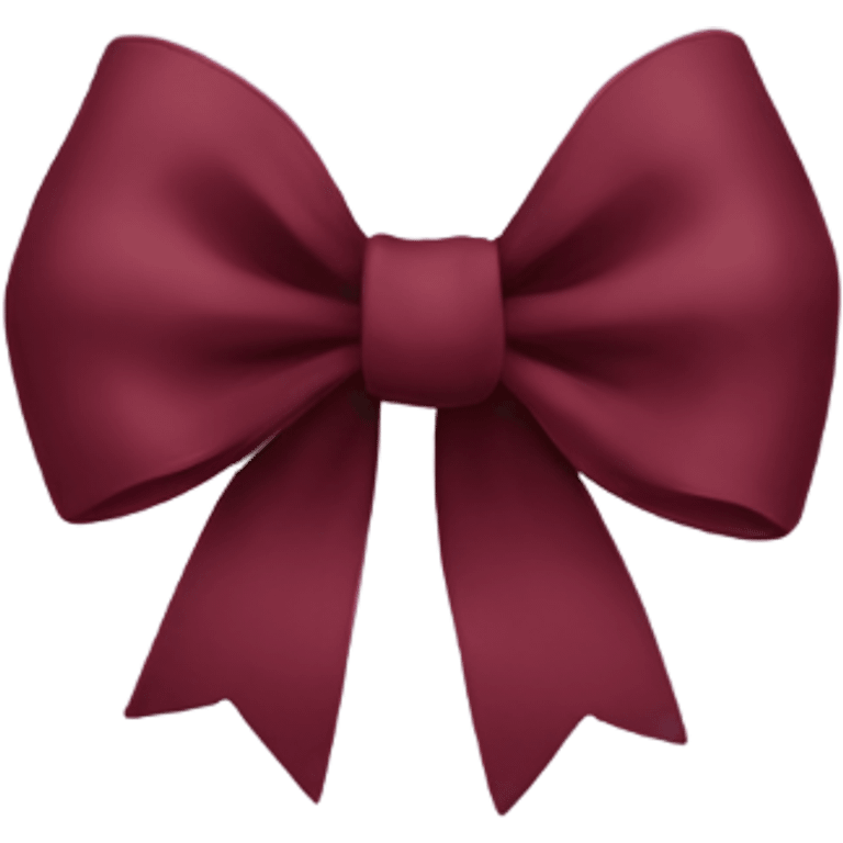 burgundy bow emoji