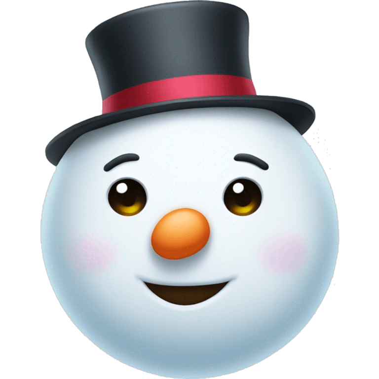 Cute snowman with a hat emoji