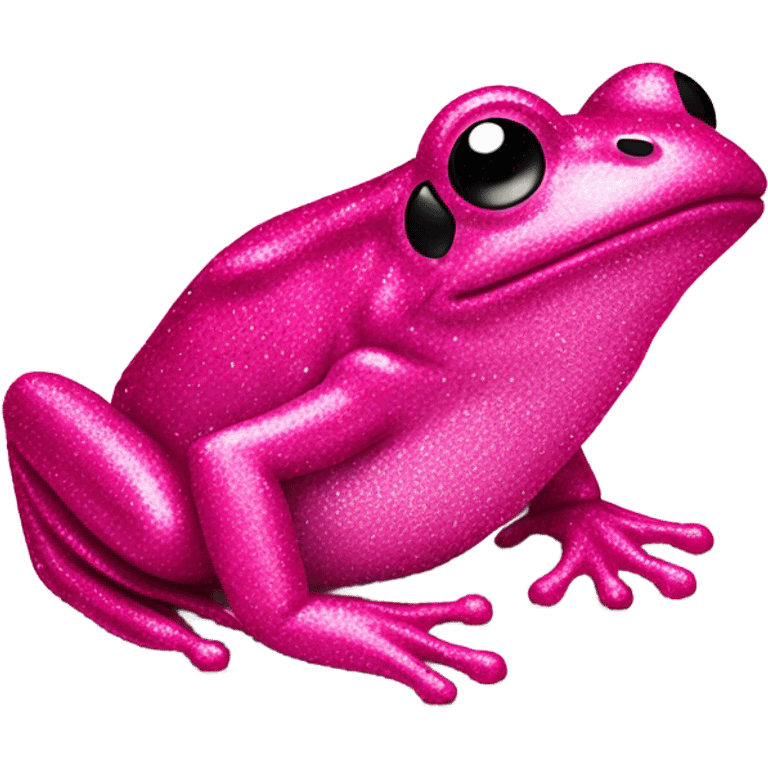 Hot pink glittery frog  emoji