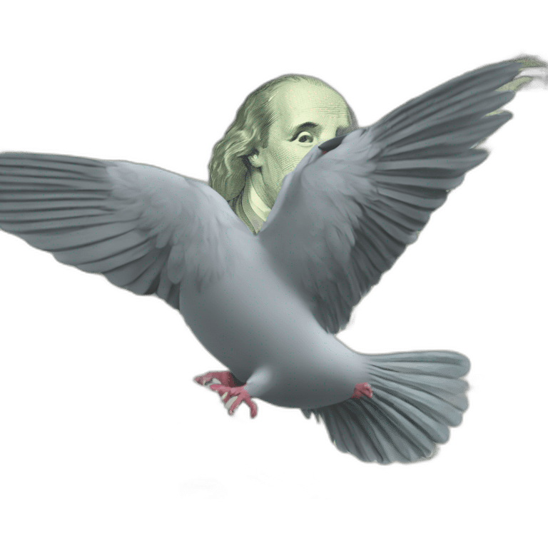 dollar-bill-with-pigeon-head emoji