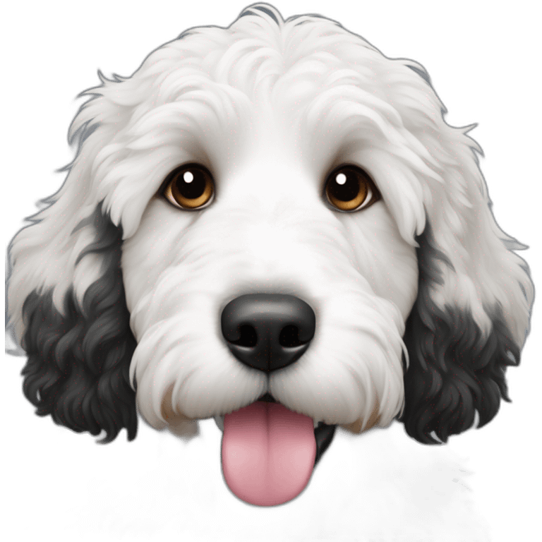 black white f1b bernedoodle slim emoji