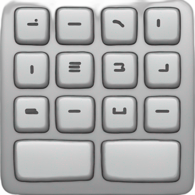 keyboard with 3 keys for B, W and H emoji