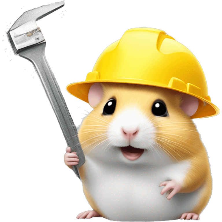 hamster head in a construction helmet with a wrench emoji