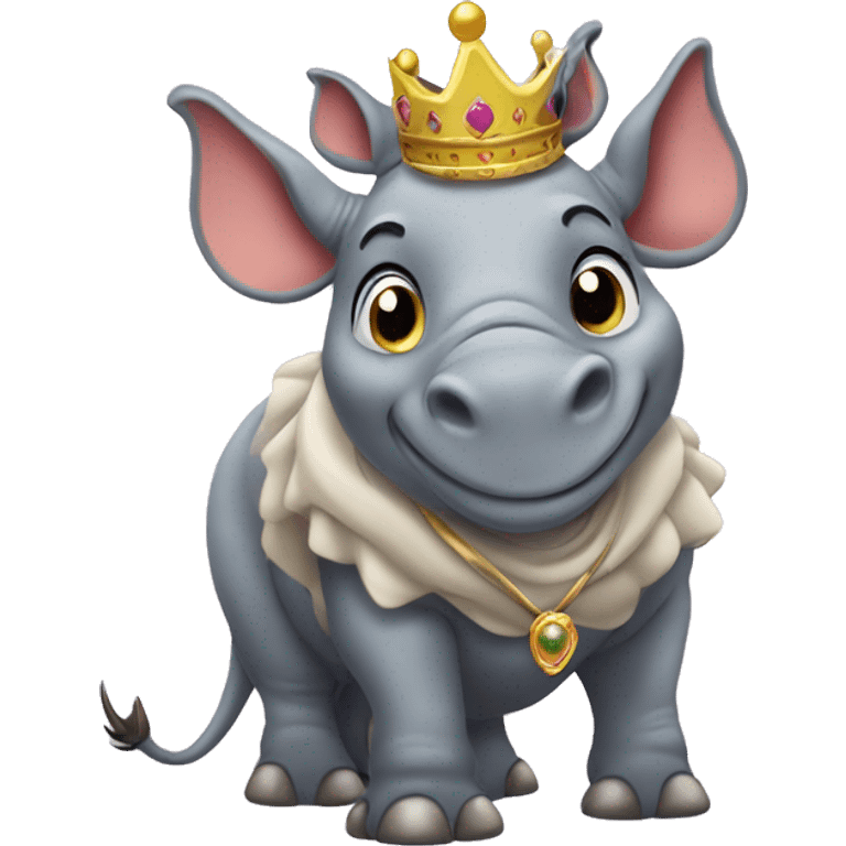 Rhinoceros princess emoji