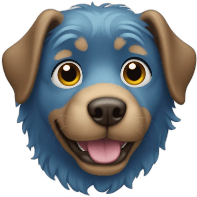 Blue dog emoji