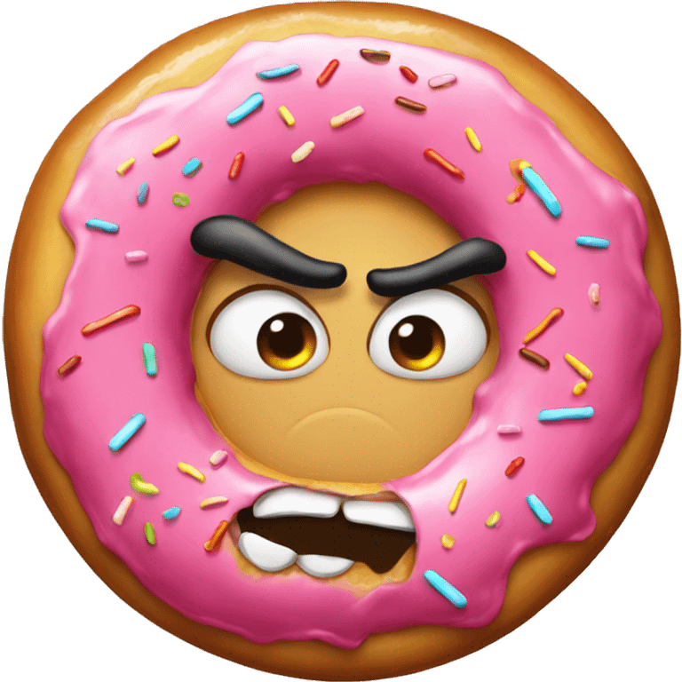 Angry donut emoji