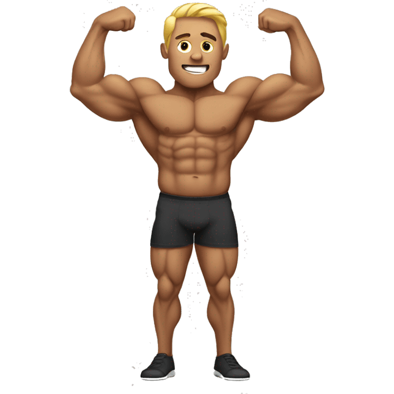 muscle man from side emoji