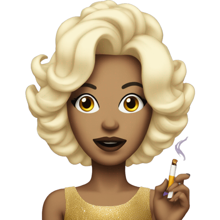 Drag queen with a cigarette  emoji