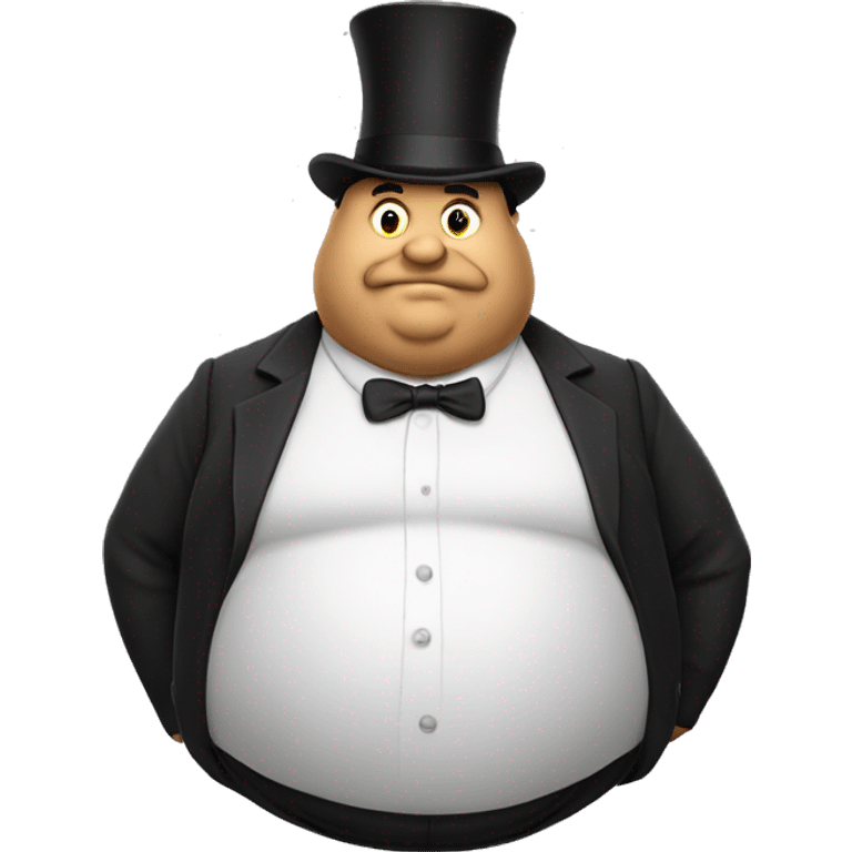 a fat man with a tophat emoji