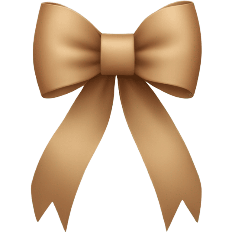 Light brown ribbon tied in a bow emoji