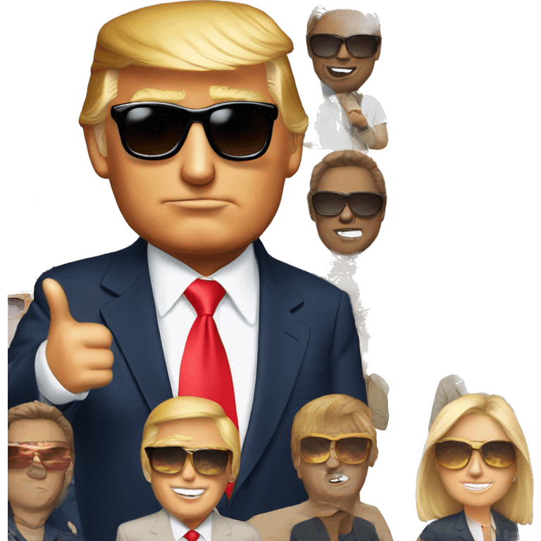 Trump wearing sunglasses emoji