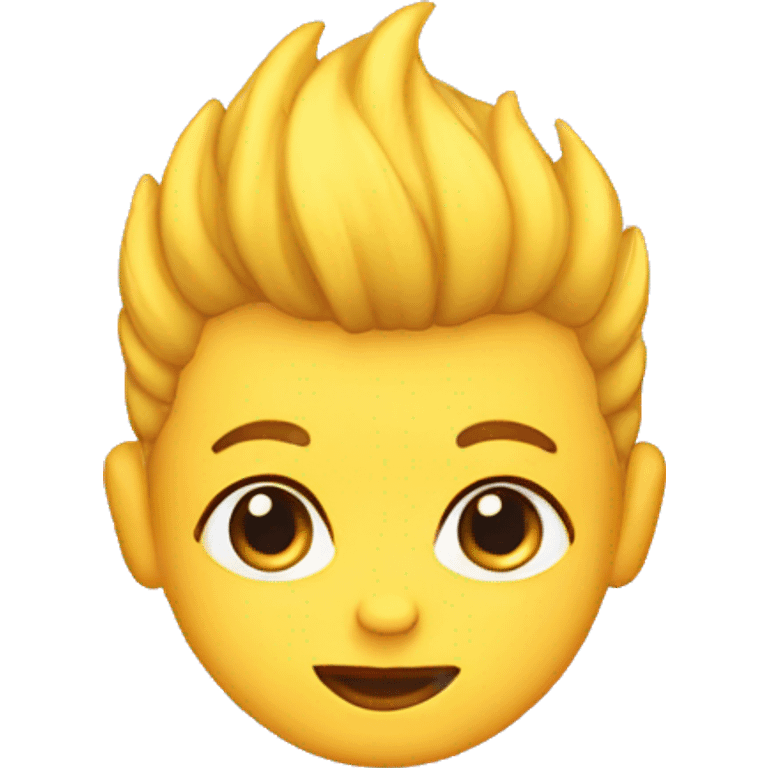 yellow baby head with quiff emoji