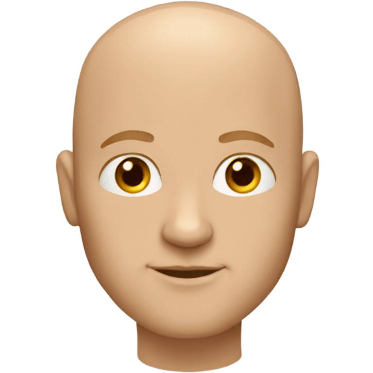 Bald white man with caramel skinned  emoji