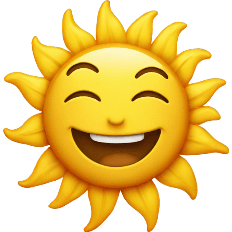 A happy sun emoji emoji