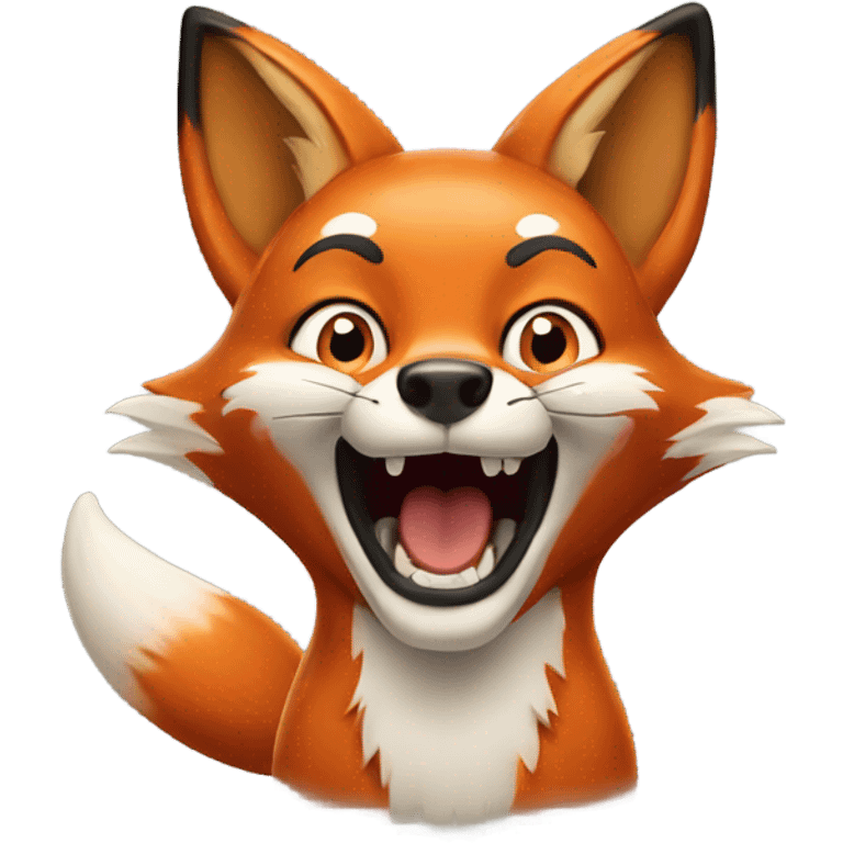 enthusiastic fox emoji